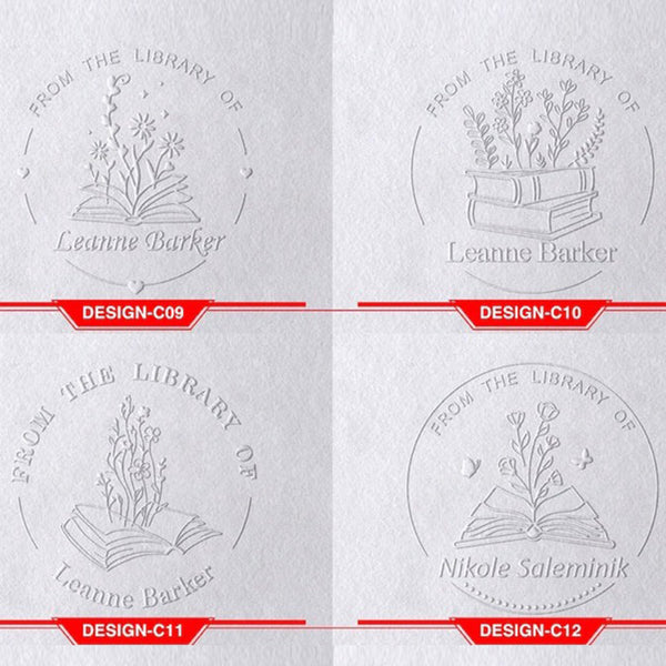 Book Embosser Personalized , Custom Stamp Embosser, Book Stamp, From The Library Of Stamp, Library Stamp