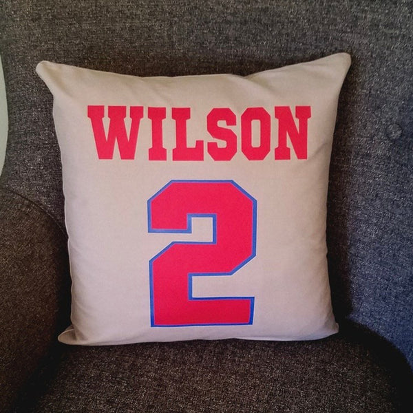 Senior night group gift football idea pillow sports jersey name number soccer