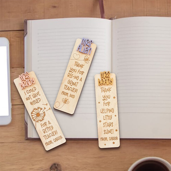 Personalized Teacher Name Bookmark, Personalized Bookmark for Teacher