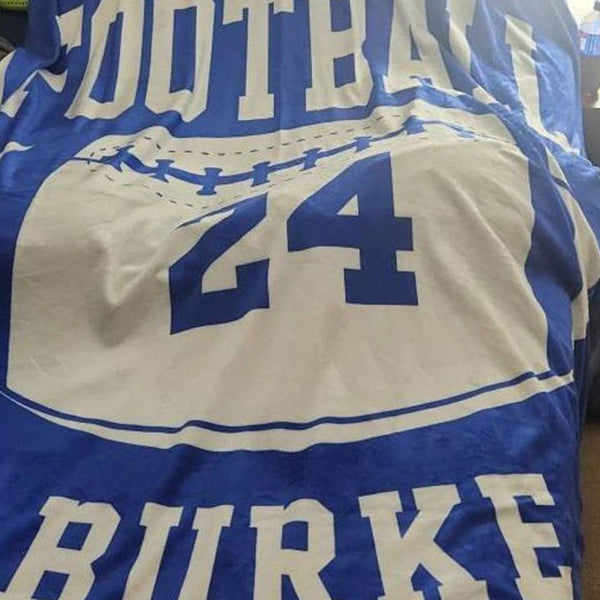 Personalized Football Blanket, Custom Football Gift