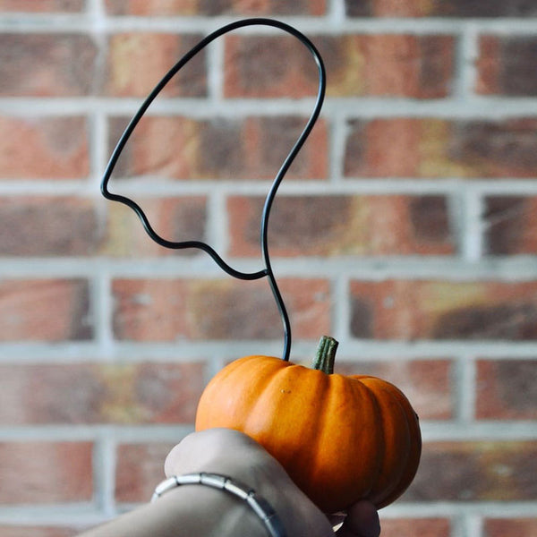 Halloween wire pumpkin decorations - cute ghost art - boo accessories- wire words