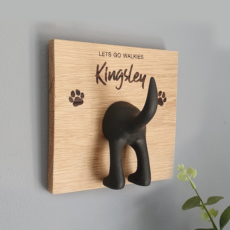 Personalized Pet lead wall hanger