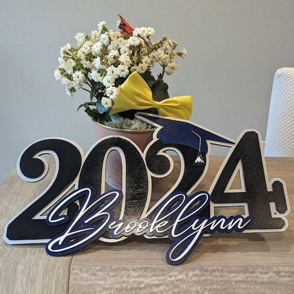 2024 Graduation Wood Sign, 2024 Personalized Graduation Sign