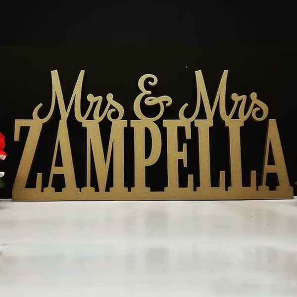 Custom Wedding Name Sign Mr and Mrs Sign