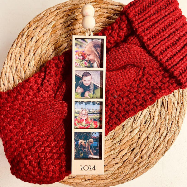 Photo Ornament, Photo Strip Ornament, Personalized Photo Strip Christmas Ornament