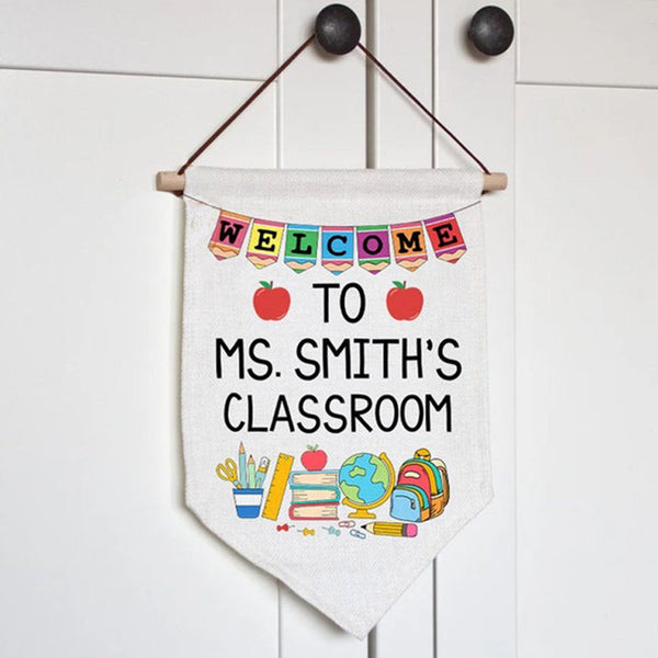 Personalized classroom banner, teacher banner, thank you gift for teacher, end of term, Christmas