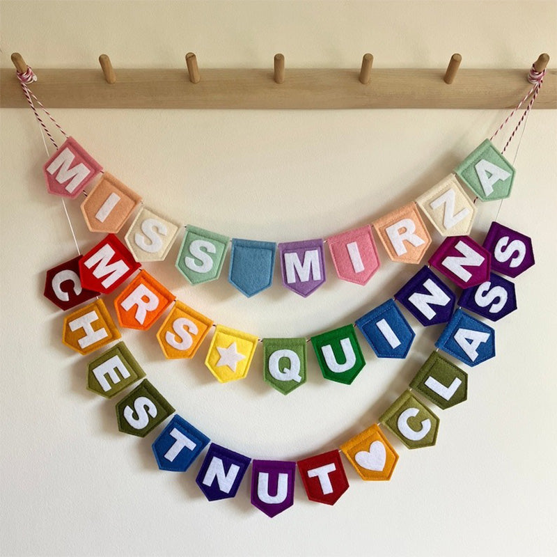 Kindergarten Gifts - Personalized Classroom Decoration Bunting