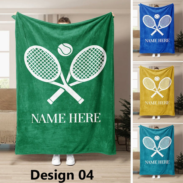 Personalized Soccer Blanket, Custom Soccer Soft Cozy Sherpa Fleece Throw Blankets, Soccer Gift