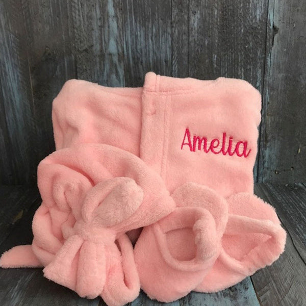 New Baby Girl Gift, Customized Baby Girl Robe, Baby Shower Gift