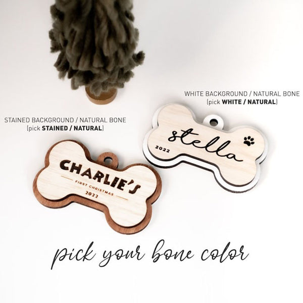 Dog Bone Ornament , Personalized, Christmas Ornament, Bone Ornament, Ornament