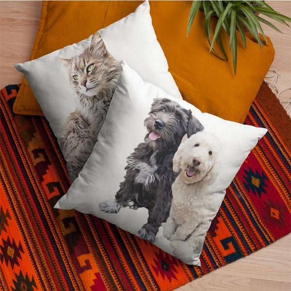 Custom Pet Pillow Personalised Pet Portrait  Pet memorial gift