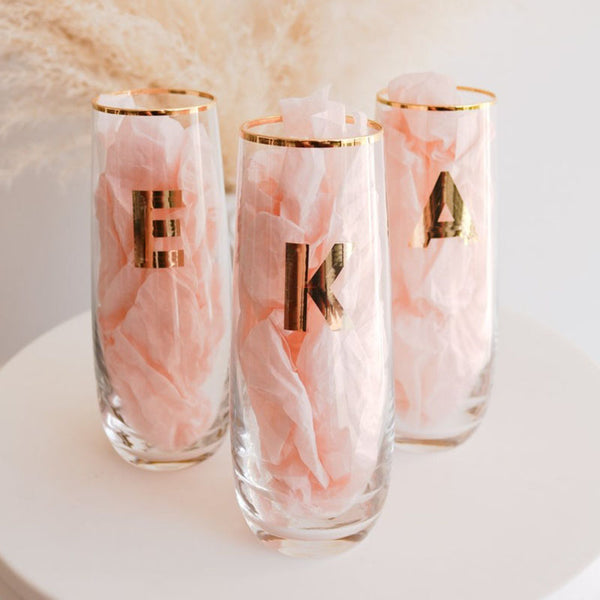 Personalized Cute Bridesmaid Gift Bridesmaid Champagne Flutes