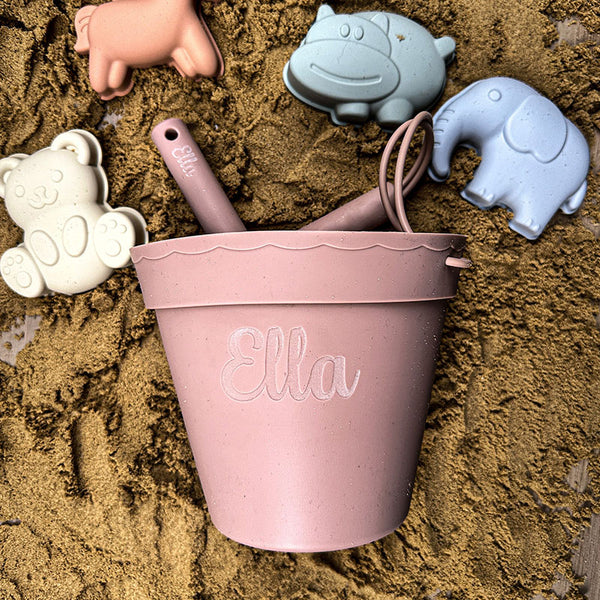 Personalized silicone summer children's beach suit, customized silicone beach bucket