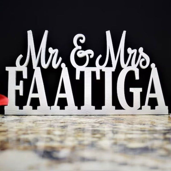 Custom Wedding Name Sign Mr and Mrs Sign