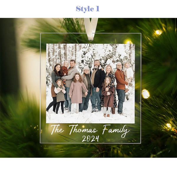 Family Photo Ornaments Christmas Custom Photo Ornament