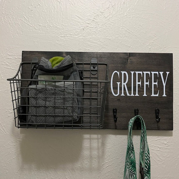 Pet Parents Personalized Wooden Dog Leash Holder Sign