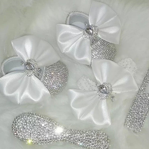 Newborn Baby Girl Bling Rhinestone Shoes