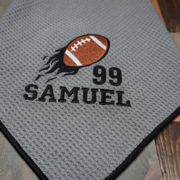 Personalized Football Player Towel Sports Towel Gifts