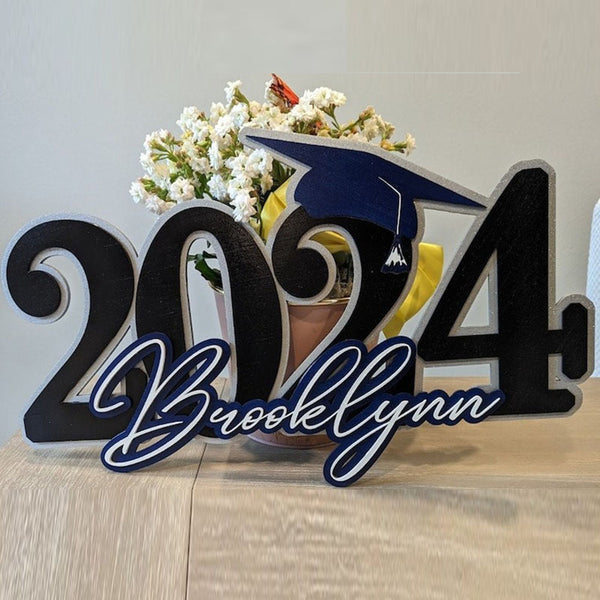 2024 Graduation Wood Sign, 2024 Personalized Graduation Sign