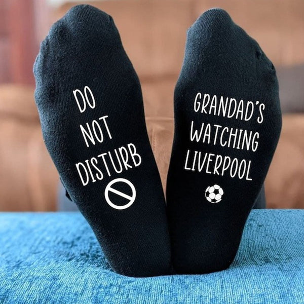 I Am Watching Football Socks, Shh I Am Watching, Do Not Disturb Name Socks,Football Lover Gift