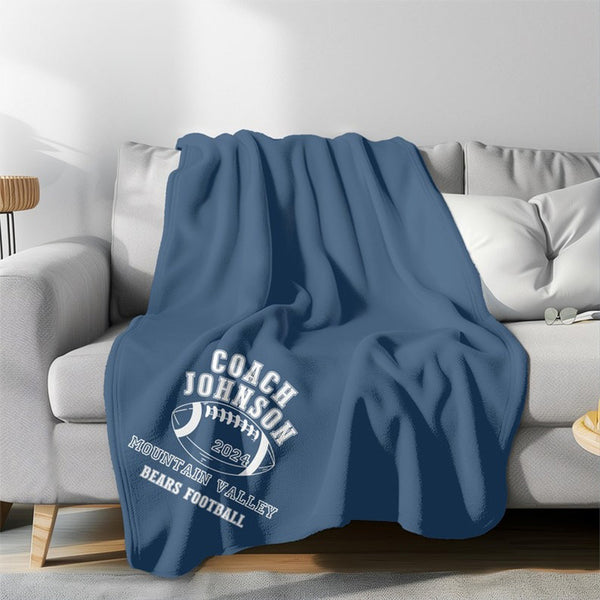 Personalized Ball Blanket, Gift Blanket For Players, Coaches, Moms, Dads And Team