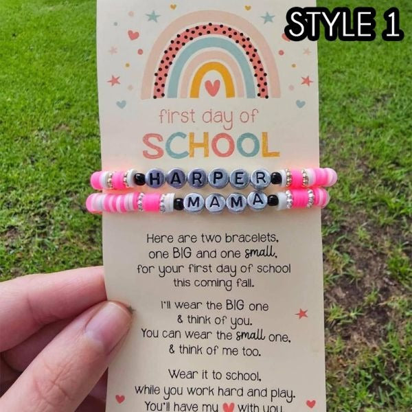 Back to School Mommy & Mini Bracelet Set Anxiety Separation Wish Gifts