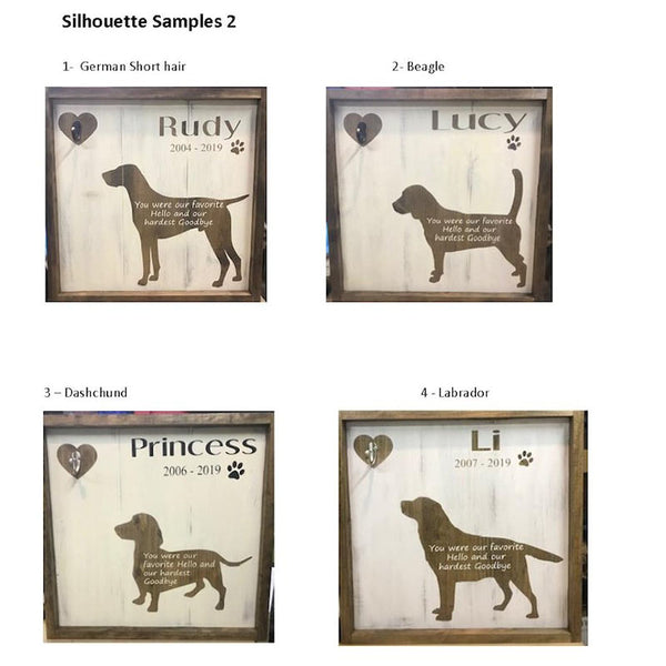 Dog Loss Sign-13"x13" Dog Collar Memorial-Dog Memorial Gift