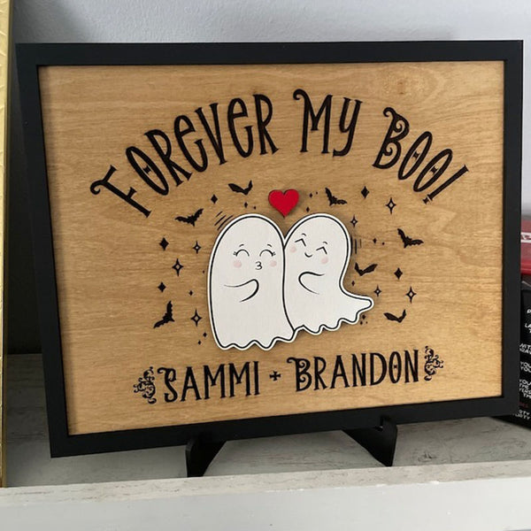 PERSONALIZED Forever My Boo sign, Halloween Decor, Valentine's Day gift, Ghost Decor