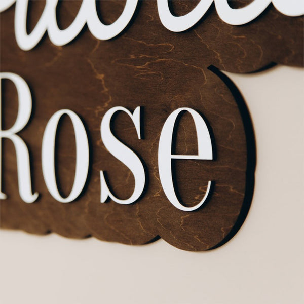 Nursery Name Sign, Wooden Baby Name Sign