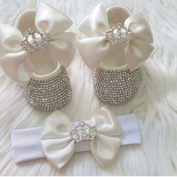 Newborn Baby Girl Bling Rhinestone Shoes