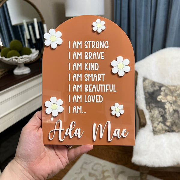 Personalized Affirmation Sign for Kids Positive Affirmation Plaque