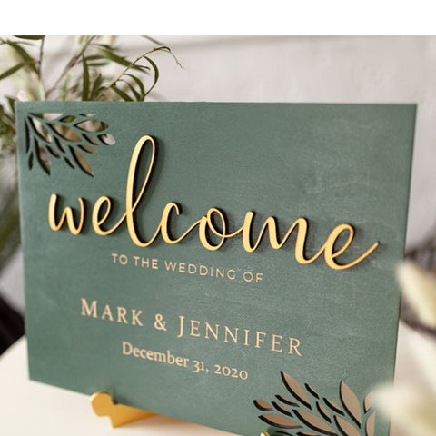 Welcome Wedding Sign - Bridal Shower Welcome Sign - Welcome Sign Wedding Modern