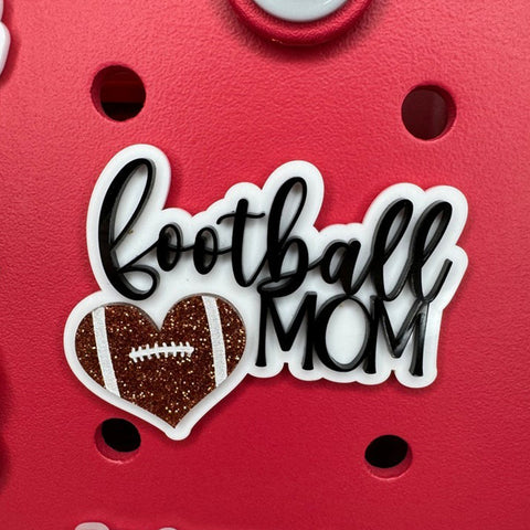 Football Mom Baseball Mom Cheer Mom Soccer Mom Charm for Bogg Bags Sports Mom Bag Accessory