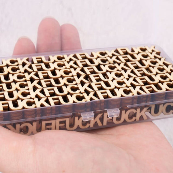 Jar of Fuck Gift Jar, Fucks to Give, Fuck Wooden Cutout Letter Piece