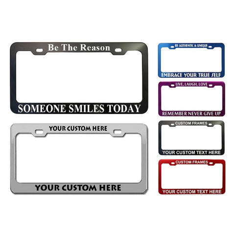 Custom License Plate Frame, Personalized Vehicle Decoration (Universal for any Vehicle)