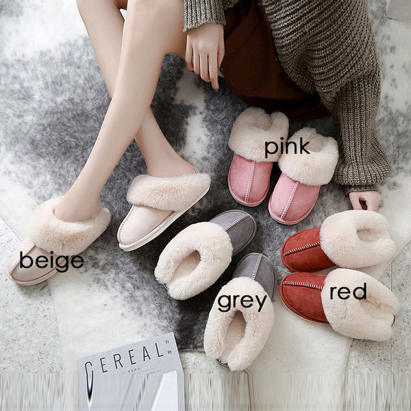 Personalized Women's Slippers Memory Foam House Slippers with Rubber Sole