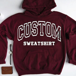 Personalized Hoodie Custom Text On Sweatshirt