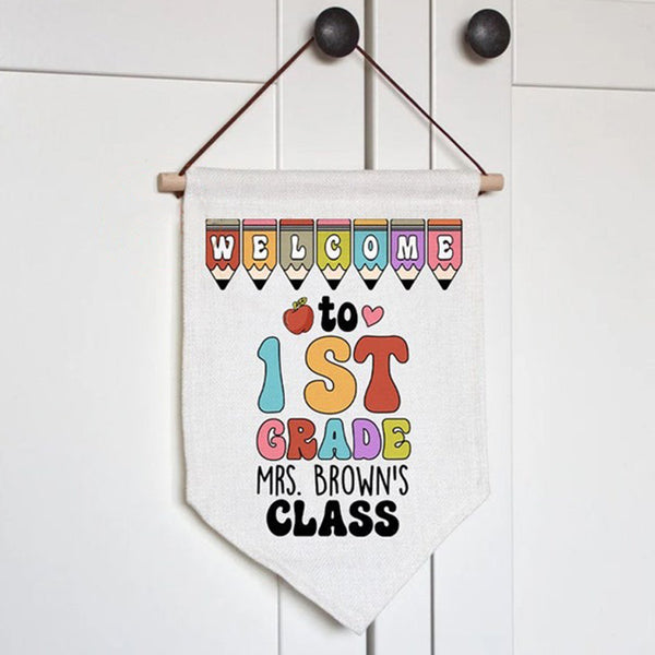 Personalized classroom banner, teacher banner, thank you gift for teacher, end of term, Christmas