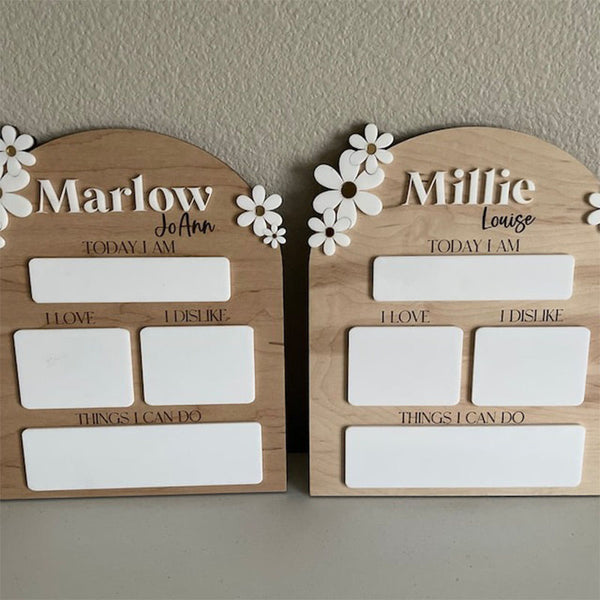 Name Sign Baby Name Signersonalized Monthly Milestone Board