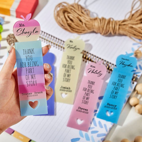 Teacher Gift, Gift for Teachers, Personalized Bookmark, Thank You Bookmark