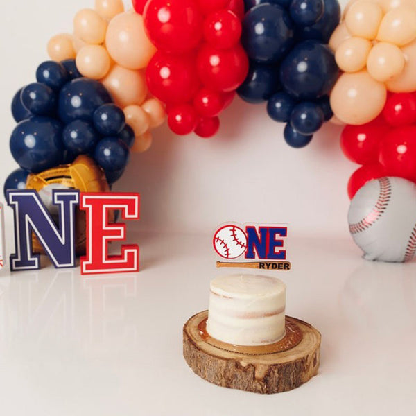 Baseball Cake Topper, First birthday, rookie year, personalized, custom, name