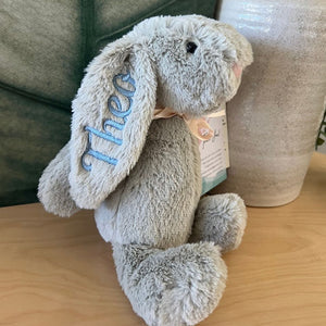 Personalised Embroidered Rabbit,Custom Plush Toy, Personalized Baby Gift, Soft Toy