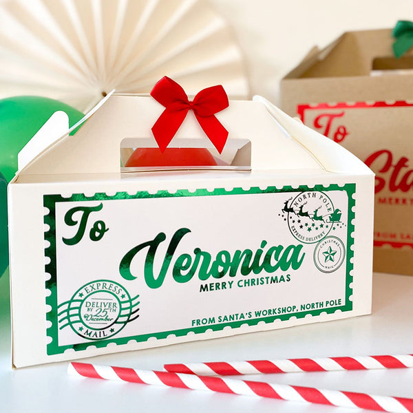 Personalized Christmas Gift Boxes, Stamp Foil, Christmas Eve Gift Boxes, Greeting Card Boxes