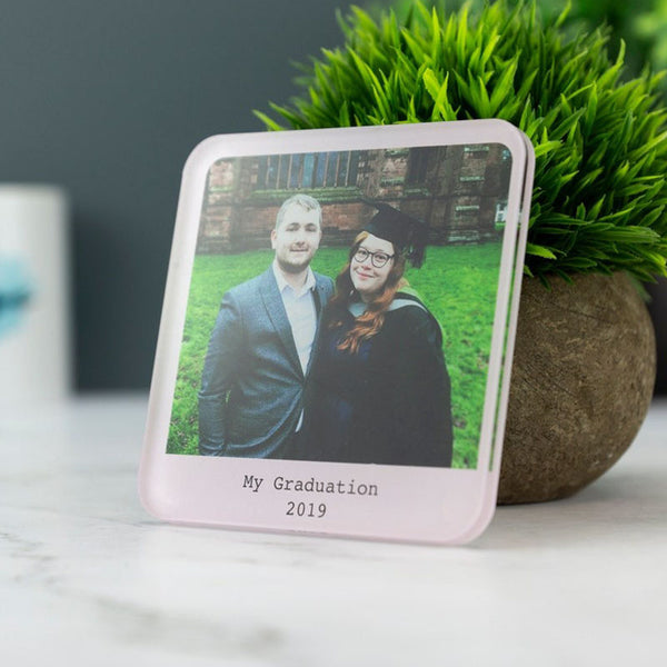 Personalised Photo Coaster Printed Acrylic Drinks Coaster - Novelty Coaster Gift