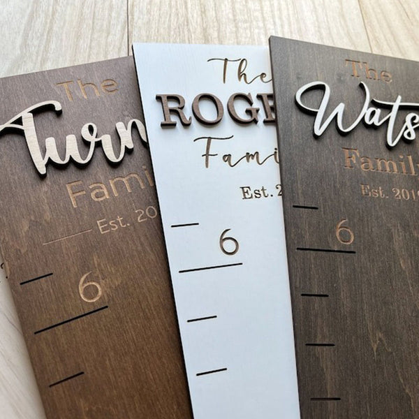 Wood Height Chart Growth Chart Personalized Growth Chart