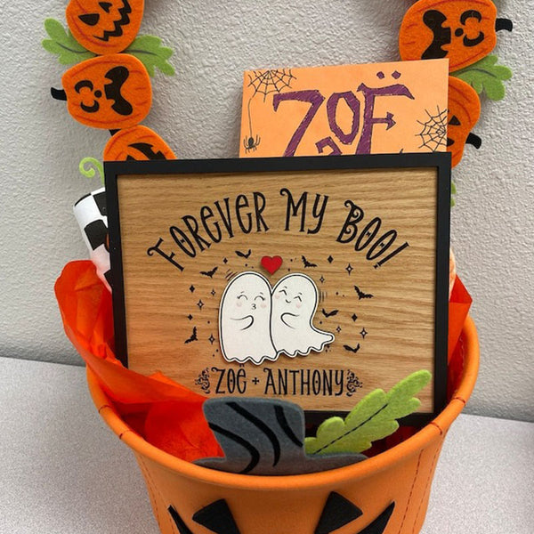 PERSONALIZED Forever My Boo sign, Halloween Decor, Valentine's Day gift, Ghost Decor