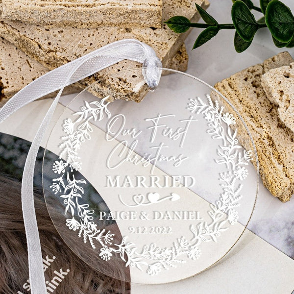 Personalize Our First Christmas Decorations Engagement Gifts, New Wedding Gifts for Couples