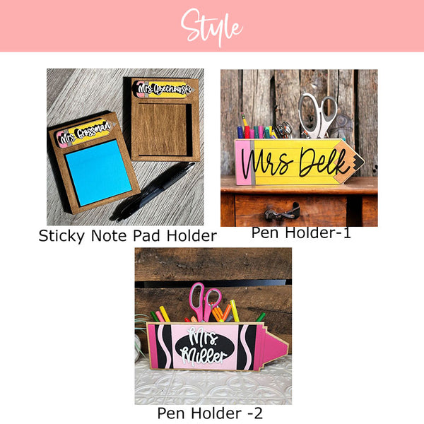 Personalized Teacher Desk Caddy, Teacher Gift