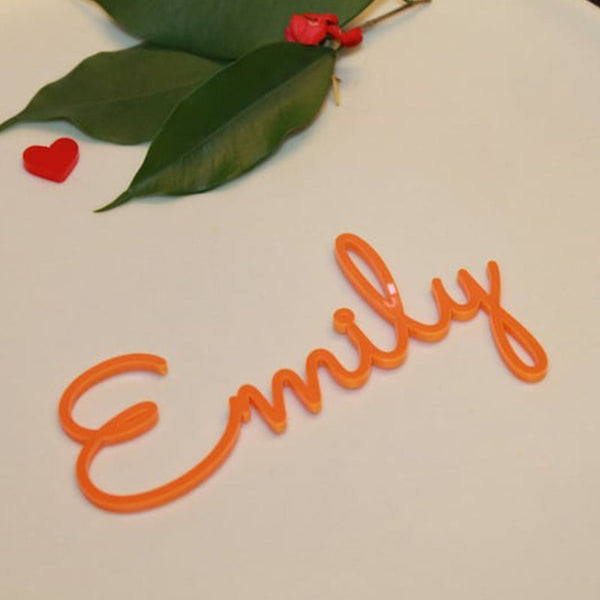 Personalized wedding place table cards Laser cut names Guest names Weddings place cards