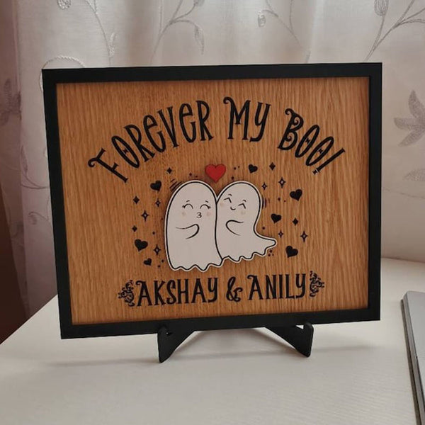 PERSONALIZED Forever My Boo sign, Halloween Decor, Valentine's Day gift, Ghost Decor